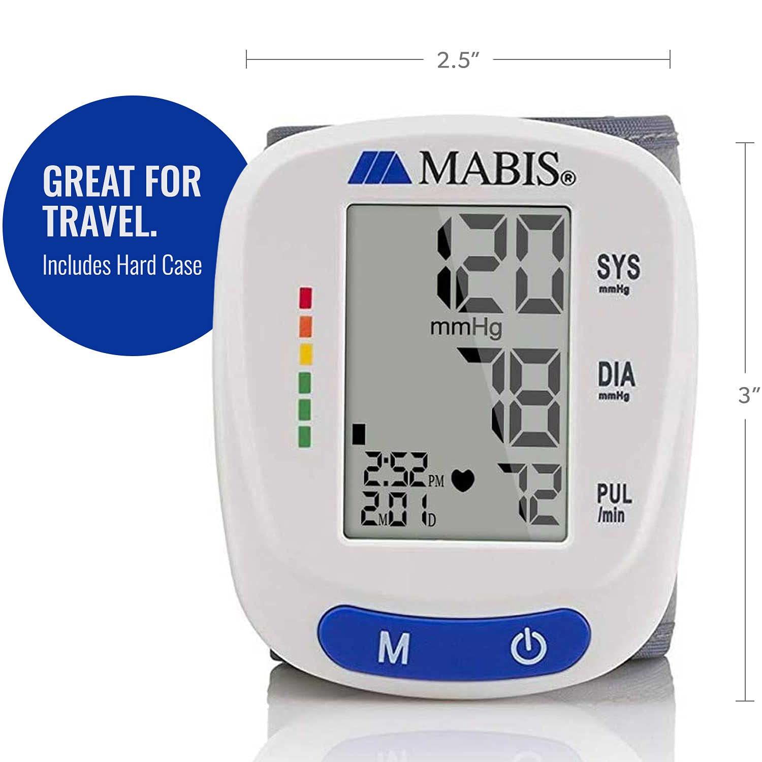 Mabis Digital Premium Wrist Blood Pressure Monitor with Automatic Wrist Cuff thumbnail 4