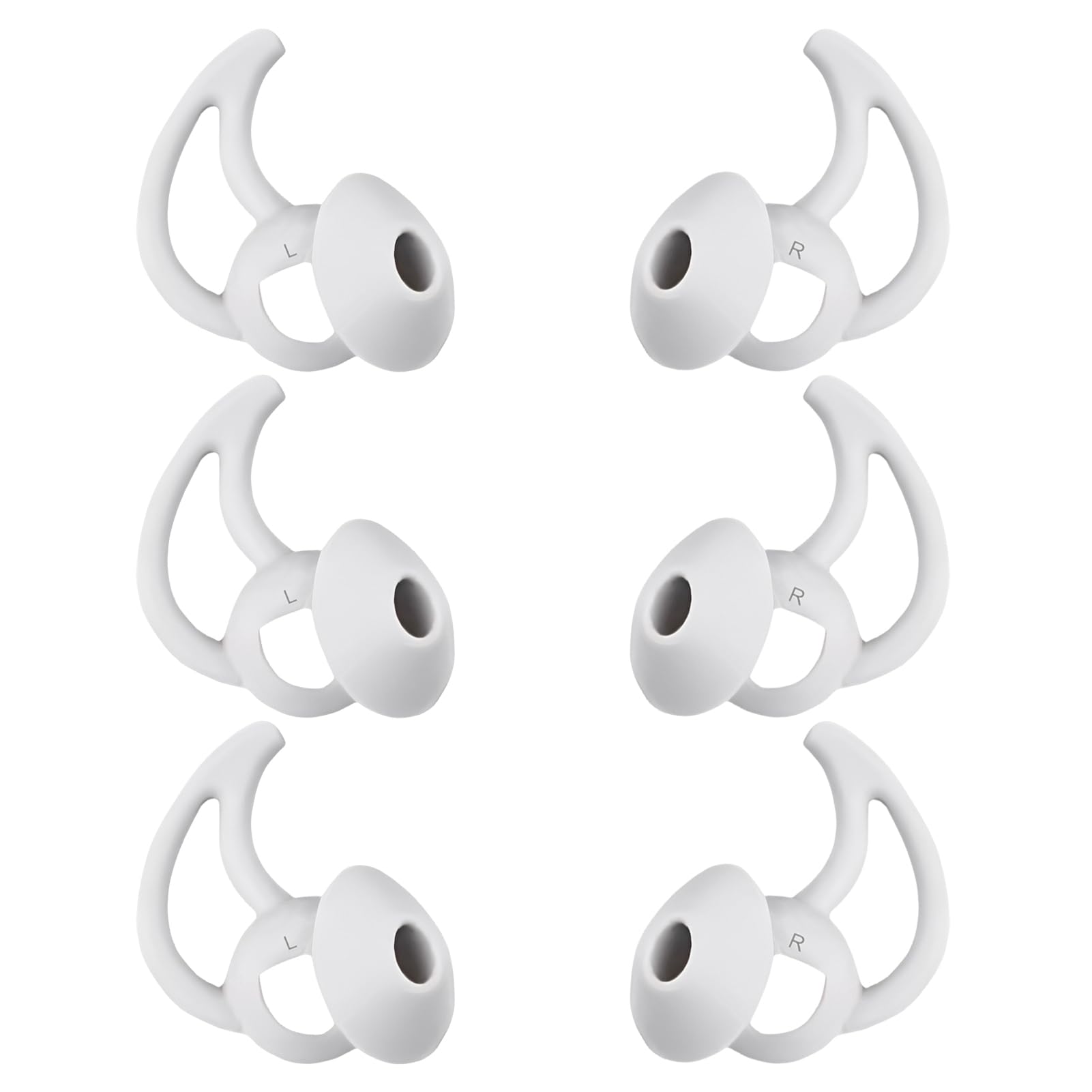 WKYMY Silicone Replacement Earbud Tips for Bose QuietComfort and Sport Earbuds - 3 Pairs (S, M, L) Black image 1