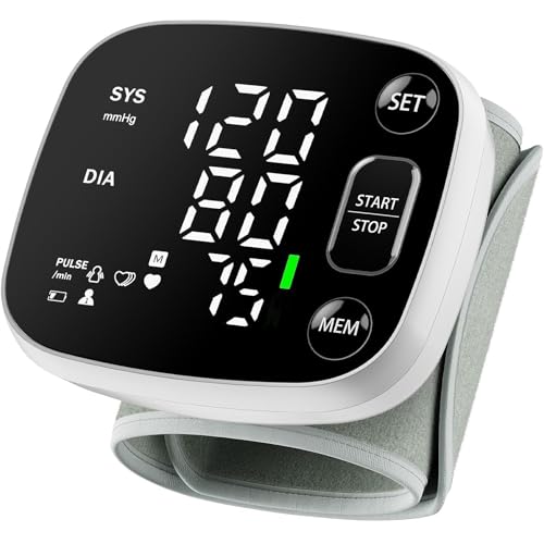 Oklar Rechargeable Wrist Blood Pressure Monitor with Voice Broadcast and Dual User Memory thumbnail 3