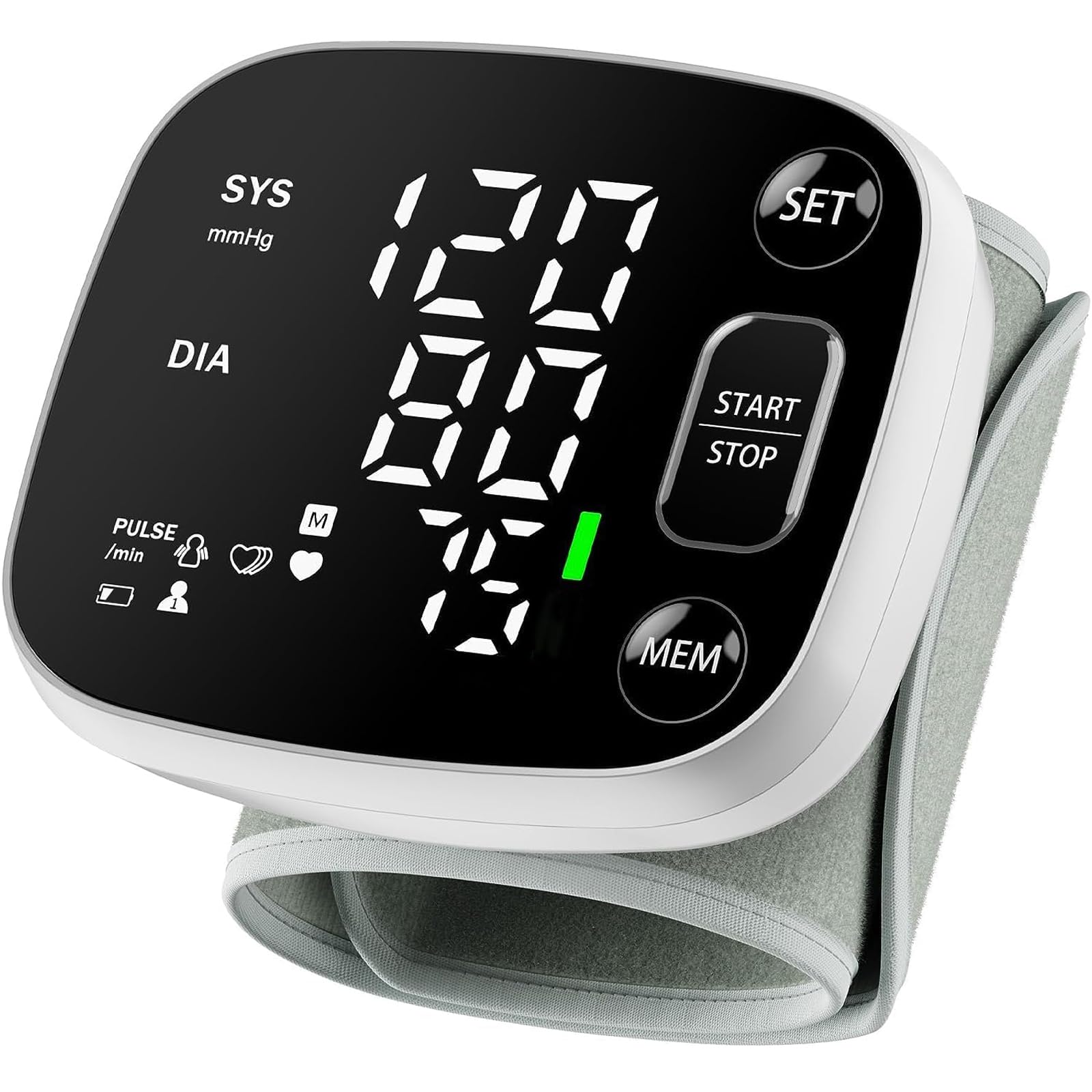 Oklar Rechargeable Wrist Blood Pressure Monitor with Voice Broadcast and Dual User Memory thumbnail 4