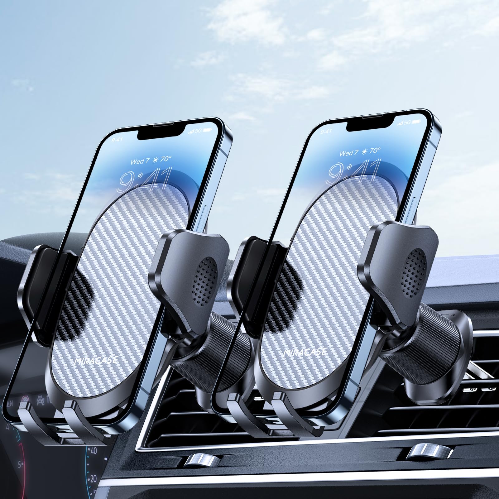 Miracase Metal Hook Clip Air Vent Phone Holder for Cars - Universal Fit for Smartphones and GPS Devices thumbnail 2