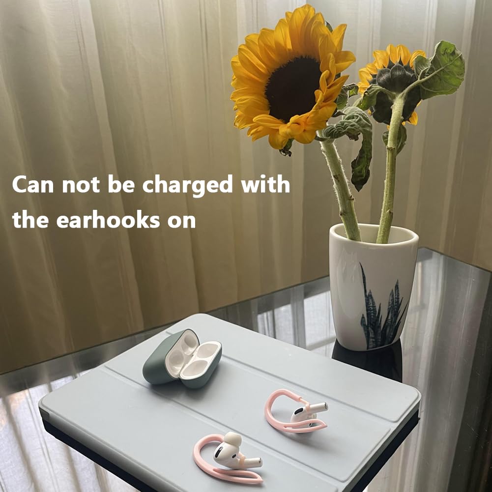 Adjustable Ear Hooks for Apple AirPods - Secure Fit and Sweat Resistant (Pink) thumbnail 3