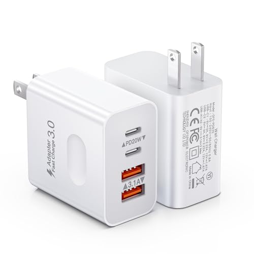 [2-Pack] 40W 4-Port USB C Wall Charger with Dual USB-C and USB-A Ports thumbnail 2