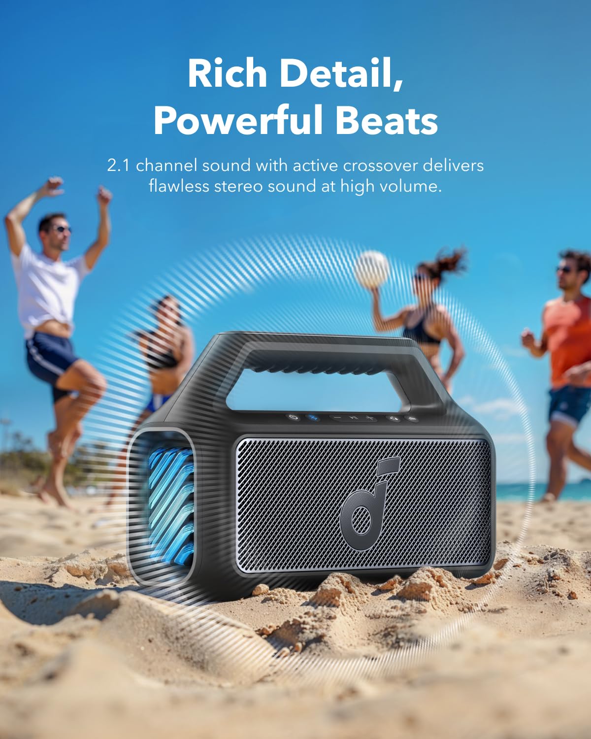 Soundcore Boom 2 by Anker - Powerful Outdoor Bluetooth Speaker with 80W Bass and 24-Hour Playtime thumbnail 3