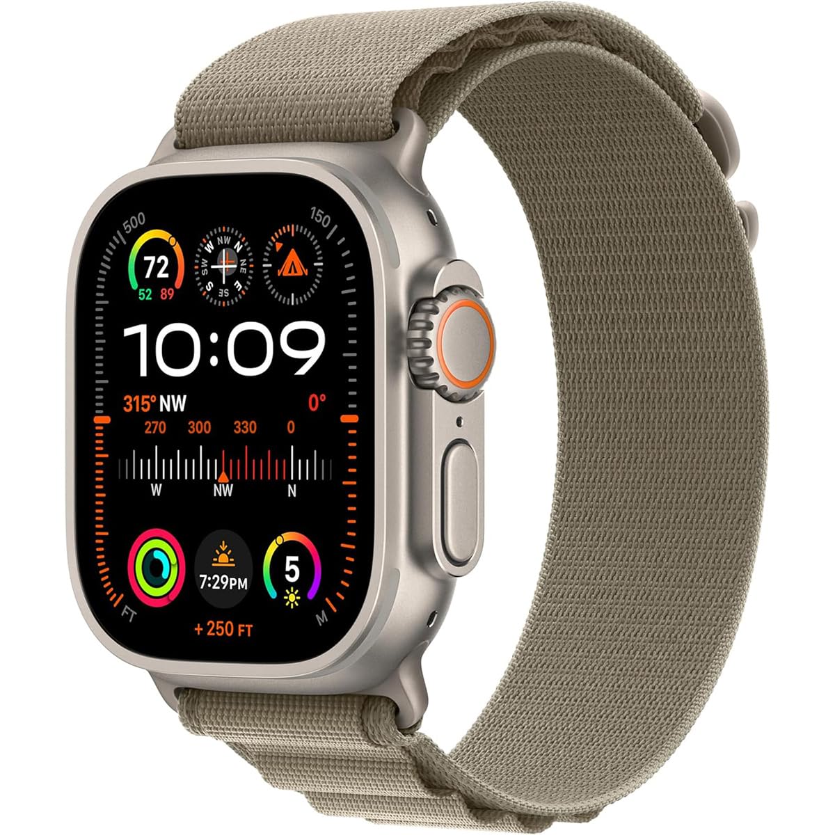 Apple Watch Ultra 2 GPS + Cellular, 49mm Titanium Case with Blue Ocean Band (Renewed) thumbnail 4