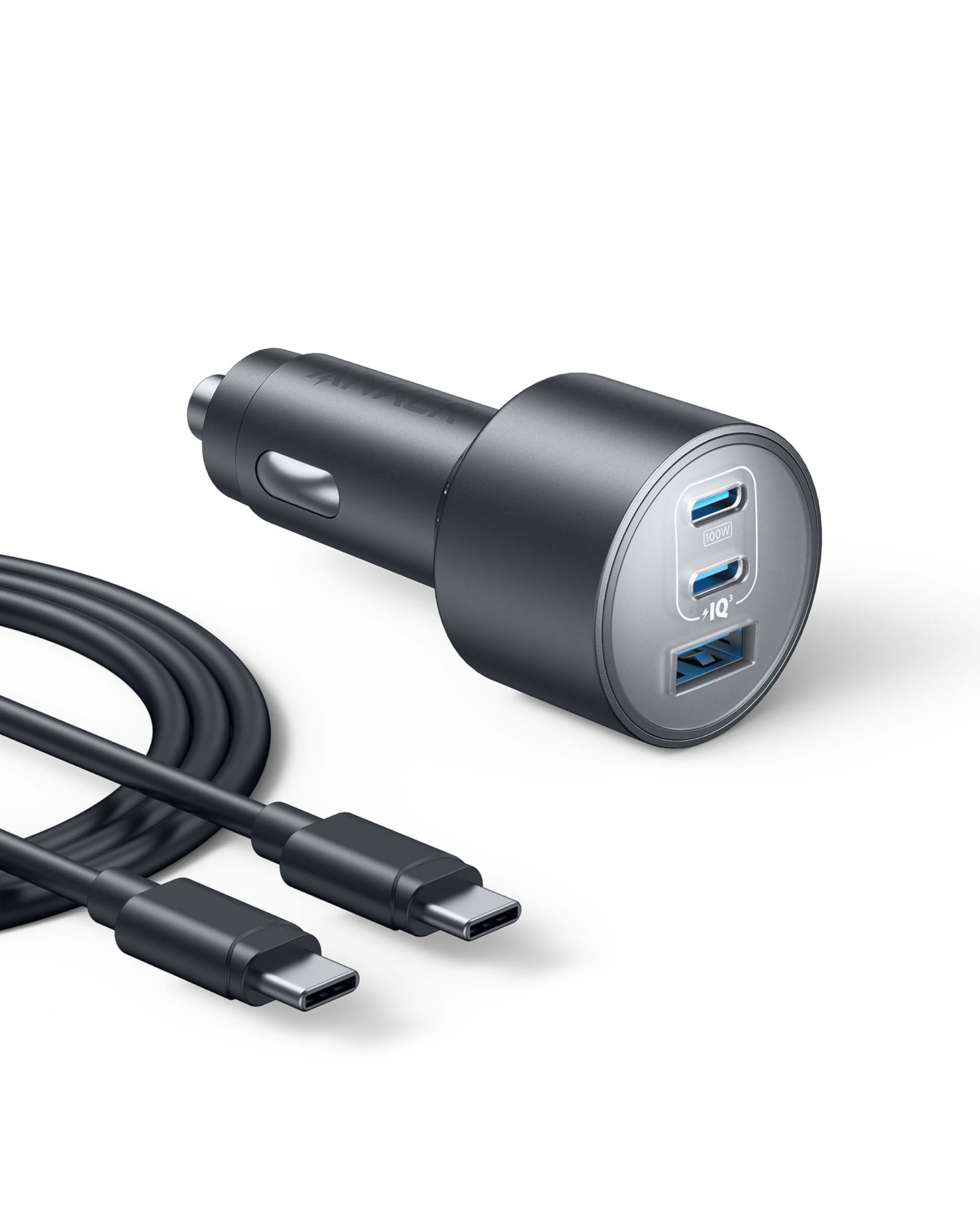 Anker 167.5W 3-Port Ultra-Compact USB-C Fast Charging Car Charger thumbnail 2