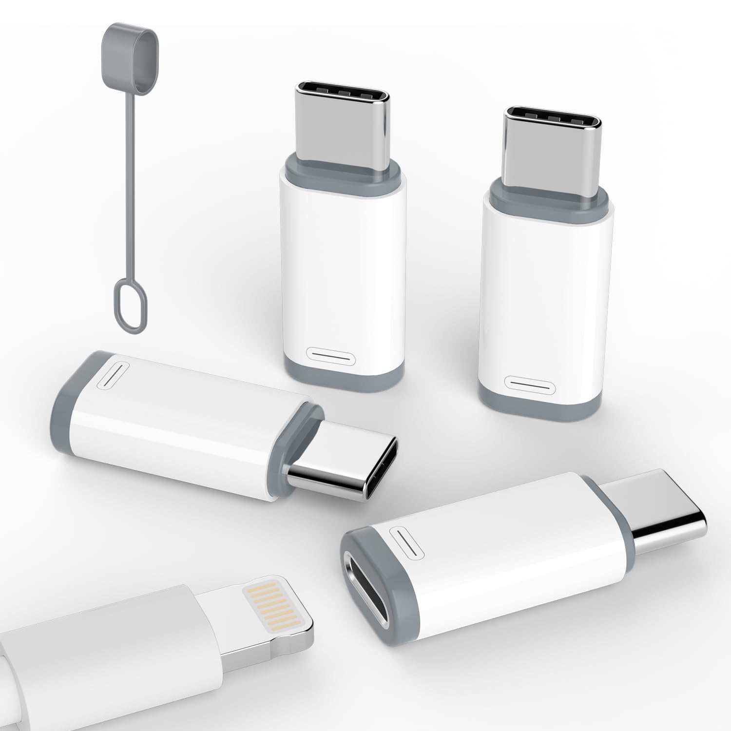 Thousover 4 Pack Lightning to USB-C Adapter for iPhone 15/16/17 Series - Fast Charging & Data Transfer thumbnail 2