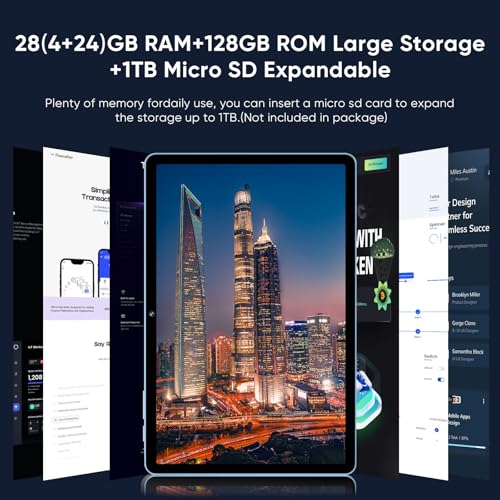 WXUNJA Android 16 Tablet - 11 Inch Octa-Core with 28GB RAM & 128GB Storage image 1