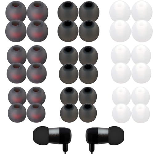Zhtulck Ear Bud Rubber Tips - 36 Pcs Replacement Silicone Earbud Tips with Noise Isolation and Comfort thumbnail 3