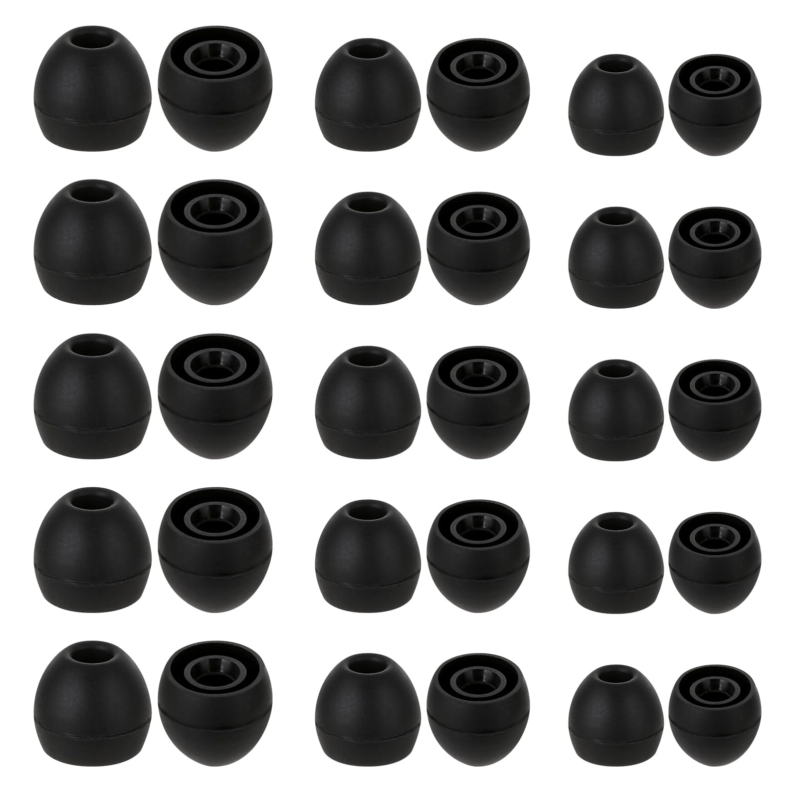 Hariendny Silicone Earbud Replacement Tips - 15 Pairs in S/M/L Sizes thumbnail 3