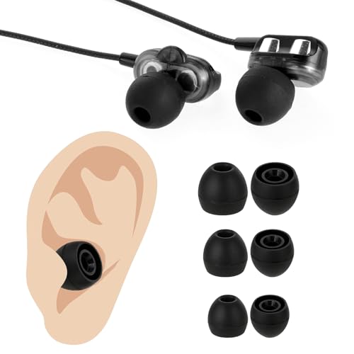 Hariendny Silicone Earbud Replacement Tips - 15 Pairs in S/M/L Sizes thumbnail 4