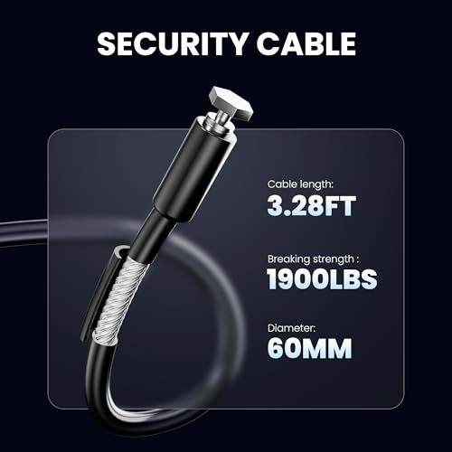 Grimtron Portable Electronic Car Gun Safe with USB-C Emergency Power and Security Cable thumbnail 2