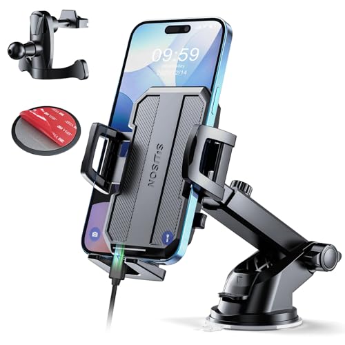 SUUSON Upgraded 3-in-1 Car Phone Holder Mount with Powerful Suction thumbnail 4