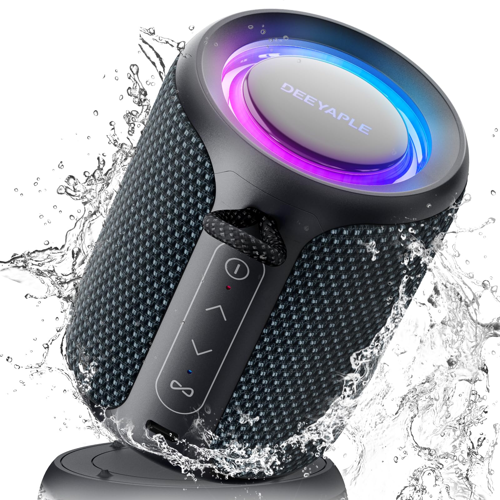 Bluetooth Speaker Wireless, IP67 Waterproof & Dustproof Portable Speaker with Lights, 15W Loud Stereo Sound, 2500mAh Battery All Day Playtime, TWS Pairing, BT5.3 thumbnail 3