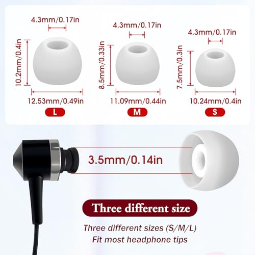 15 Pairs Silicone Earbud Replacement Tips Kit - Soft, Durable, and Comfortable thumbnail 3