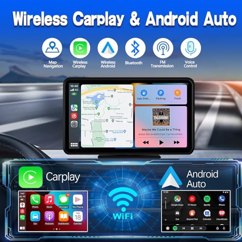 BuonaIdea 7" Wireless CarPlay & Android Auto Portable Car Stereo Touchscreen thumbnail 4