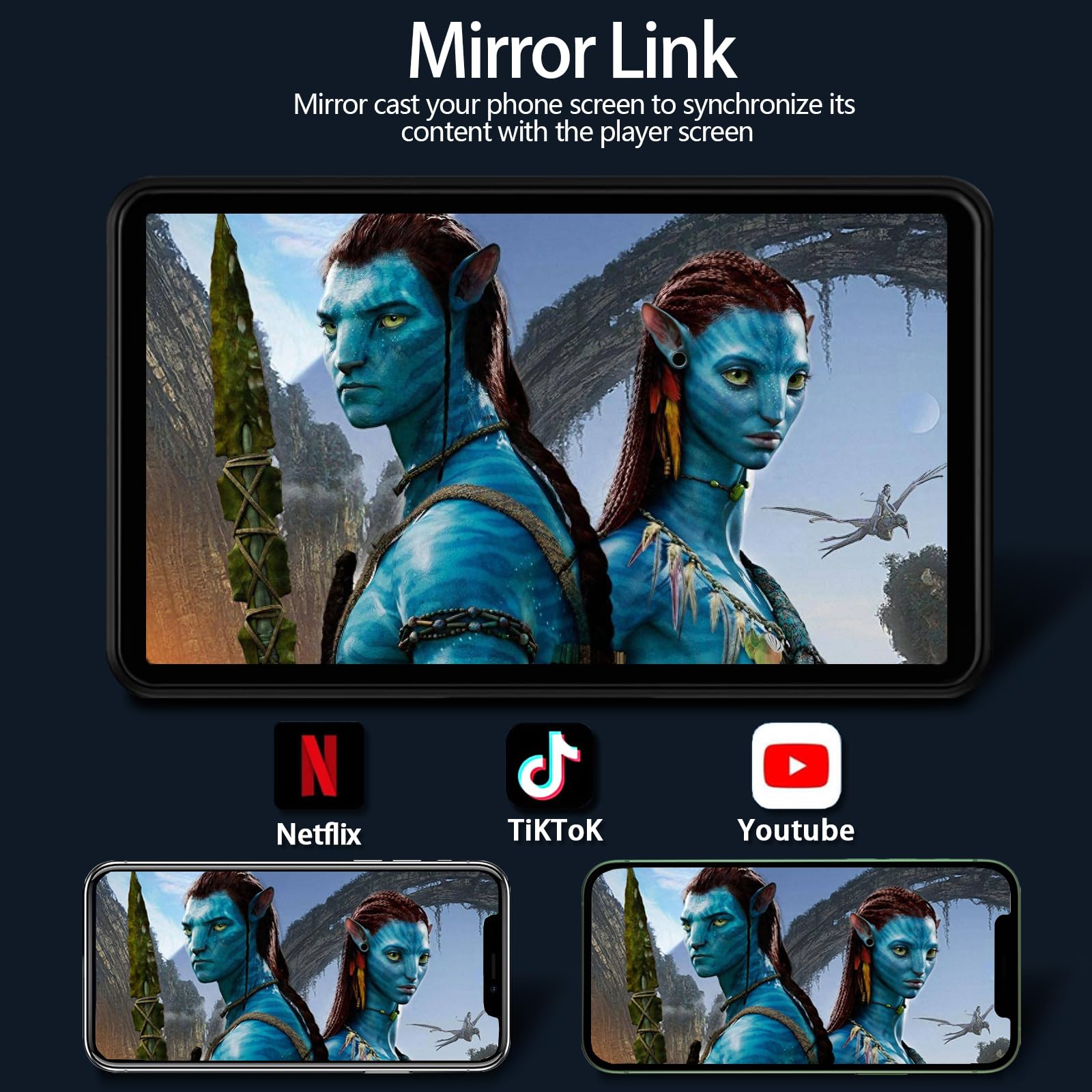 BuonaIdea 7" Wireless CarPlay & Android Auto Portable Car Stereo Touchscreen thumbnail 2