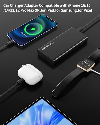 BERTHALESS 4-in-1 Retractable Fast Car Charger with USB-C & USB-A thumbnail 3