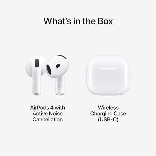 Apple AirPods 4 Wireless Earbuds with Active Noise Cancellation and Personalized Spatial Audio thumbnail 2