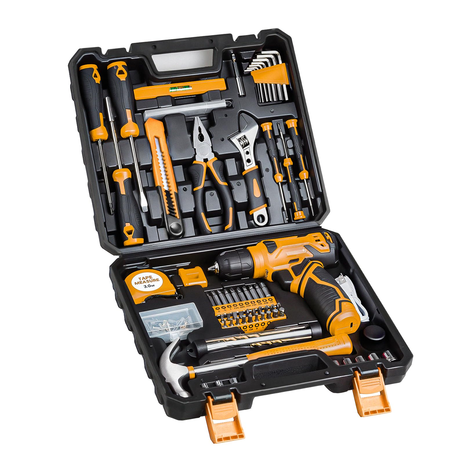 8V Cordless Drill Set with 132-Piece Home Tool Kit for DIY Enthusiasts thumbnail 3