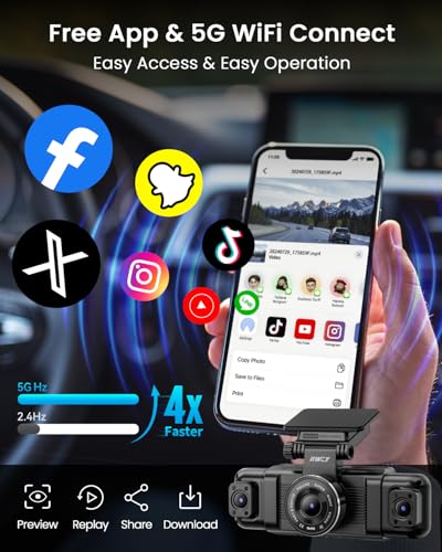 IIWEY N5 4 Channel 360° Dash Cam with 1080P Front, Rear, Side, and Interior Cameras thumbnail 4