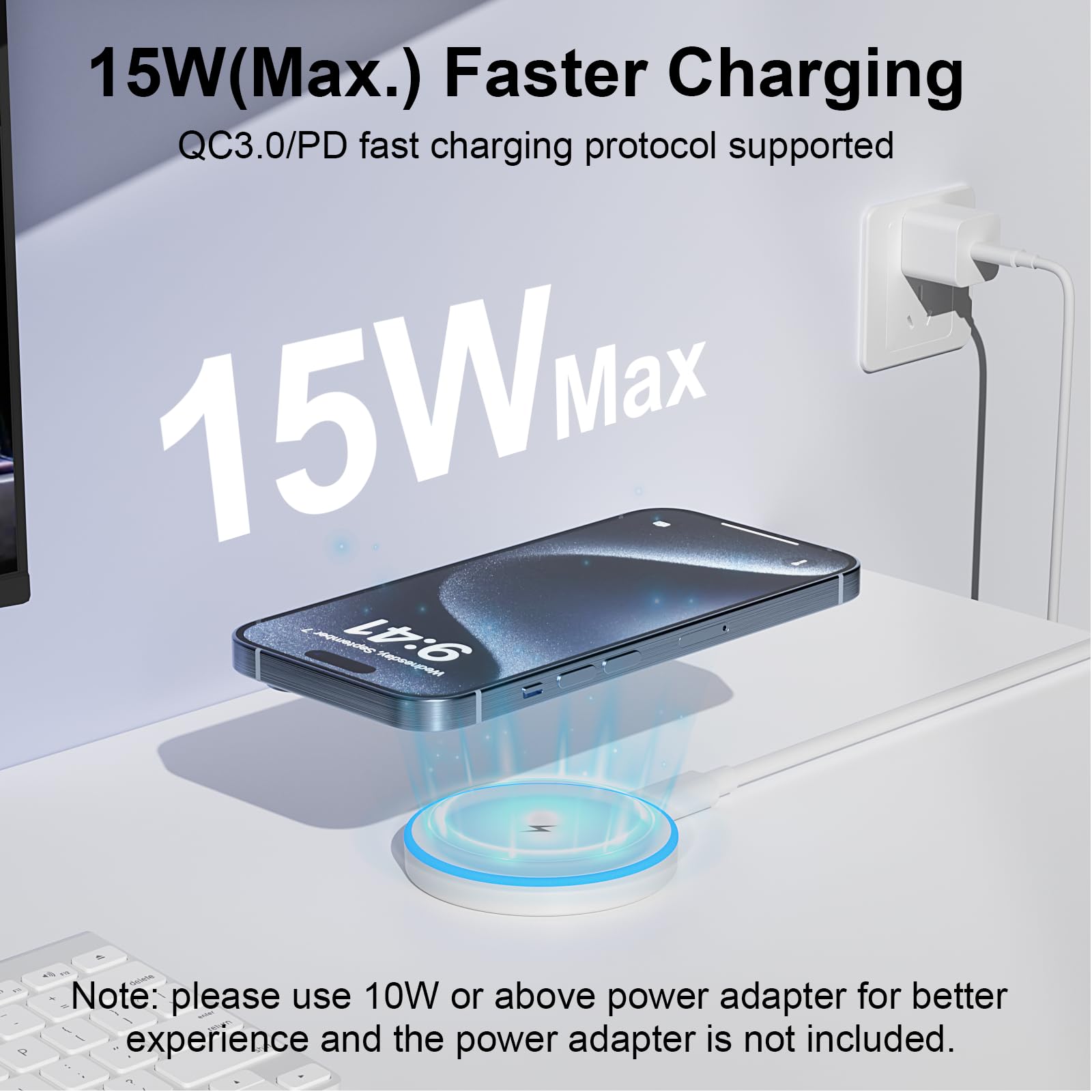 MagSafe Charger 2 Pack Magnetic Wireless Charger Fast Charging Pad thumbnail 3