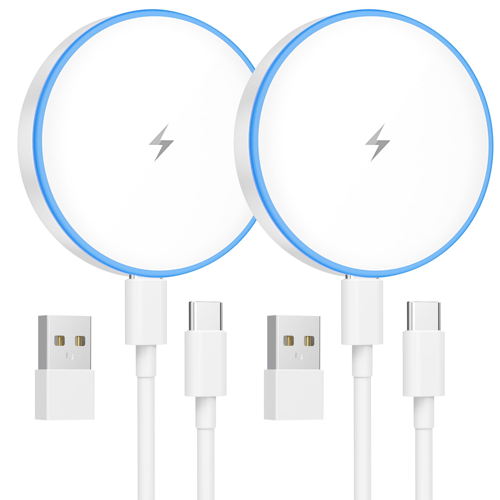 MagSafe Charger 2 Pack Magnetic Wireless Charger Fast Charging Pad image 1