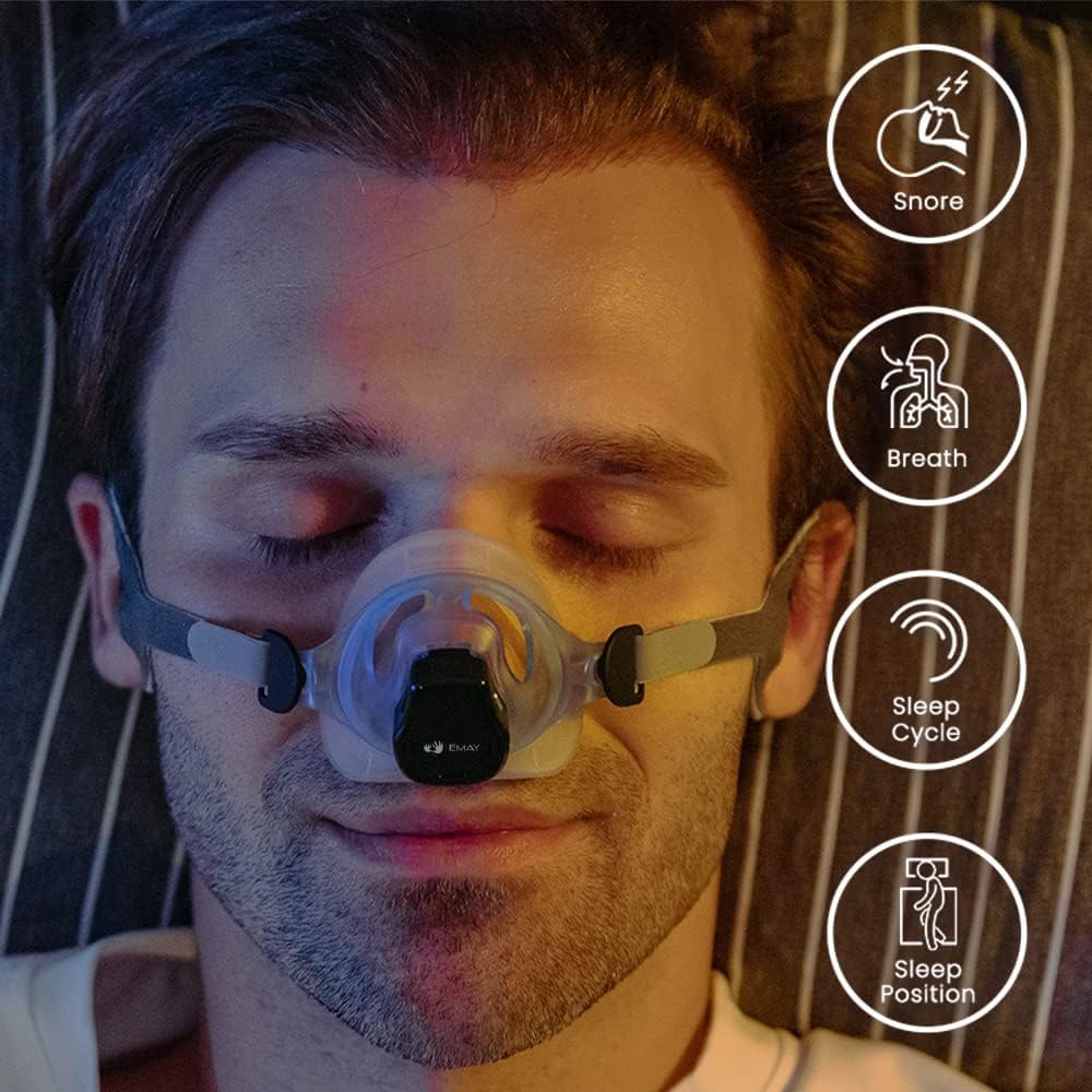 EMAY Sleep Breathing Monitor for Accurate Airflow Tracking and Sleep Quality Analysis
