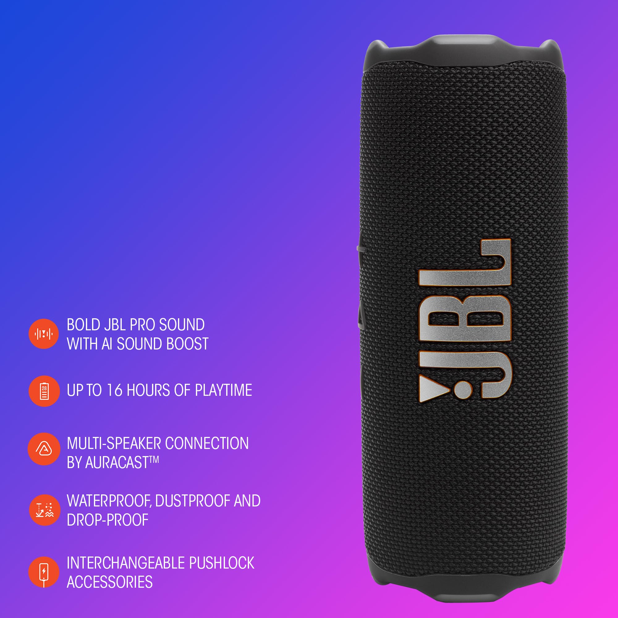 JBL Flip 7 Portable Waterproof Bluetooth Speaker with AI Sound Boost thumbnail 3