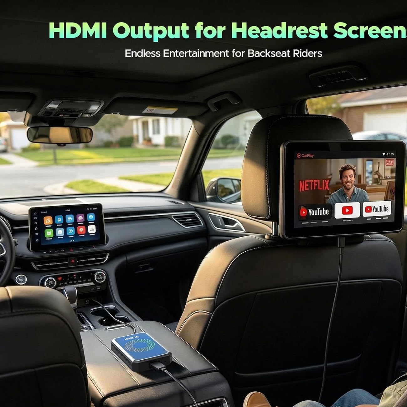 LAMTTO 3-in-1 Magic Video Box: Wireless CarPlay Adapter with Streaming and USB Drive Support thumbnail 3