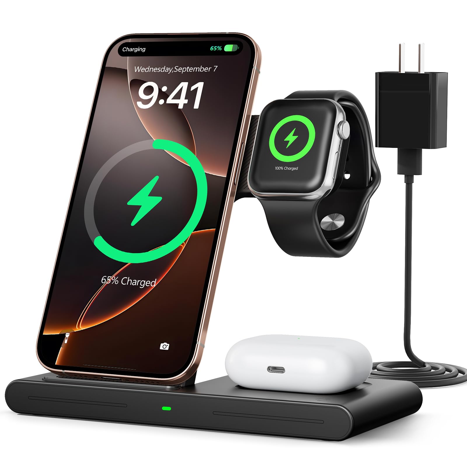 RYND 2026 Travel Portable 3-in-1 Wireless Fast Charger for Apple & Android Devices thumbnail 4