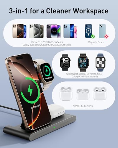 RYND 2026 Travel Portable 3-in-1 Wireless Fast Charger for Apple & Android Devices thumbnail 2