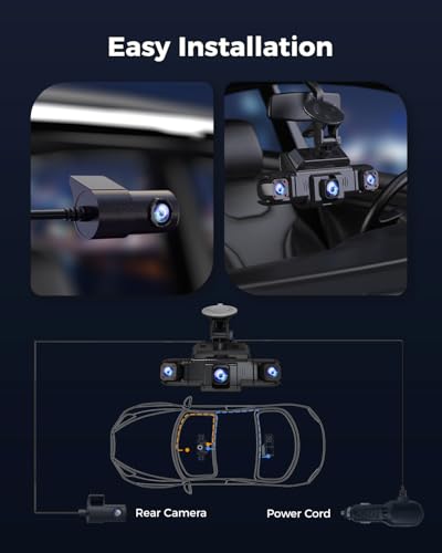 360 View 4-Channel Dash Cam with GPS, 5G WiFi, Night Vision, and 128GB Card thumbnail 2