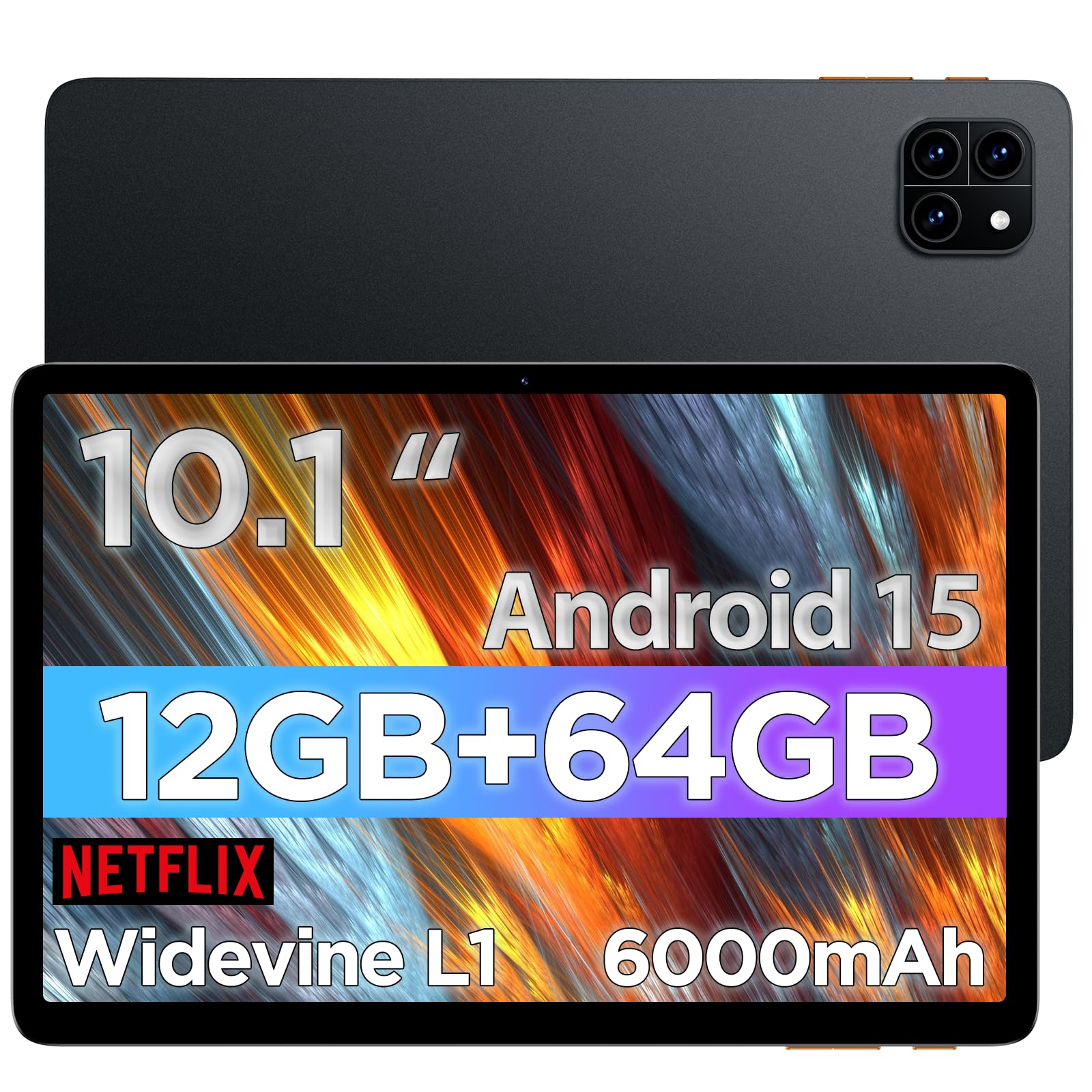 Callsky-Tab 10.1 Inch Android 15 Tablet with Octa-Core Processor and 12GB RAM image 1