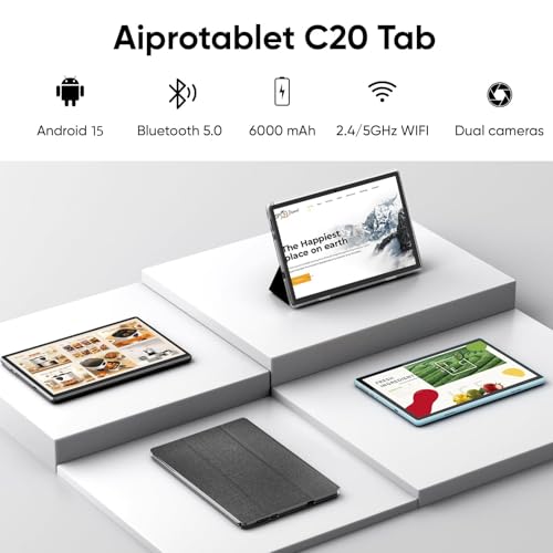 aiprotablet 10-Inch Android 15 Tablet with 12GB RAM and Expandable Storage image 1