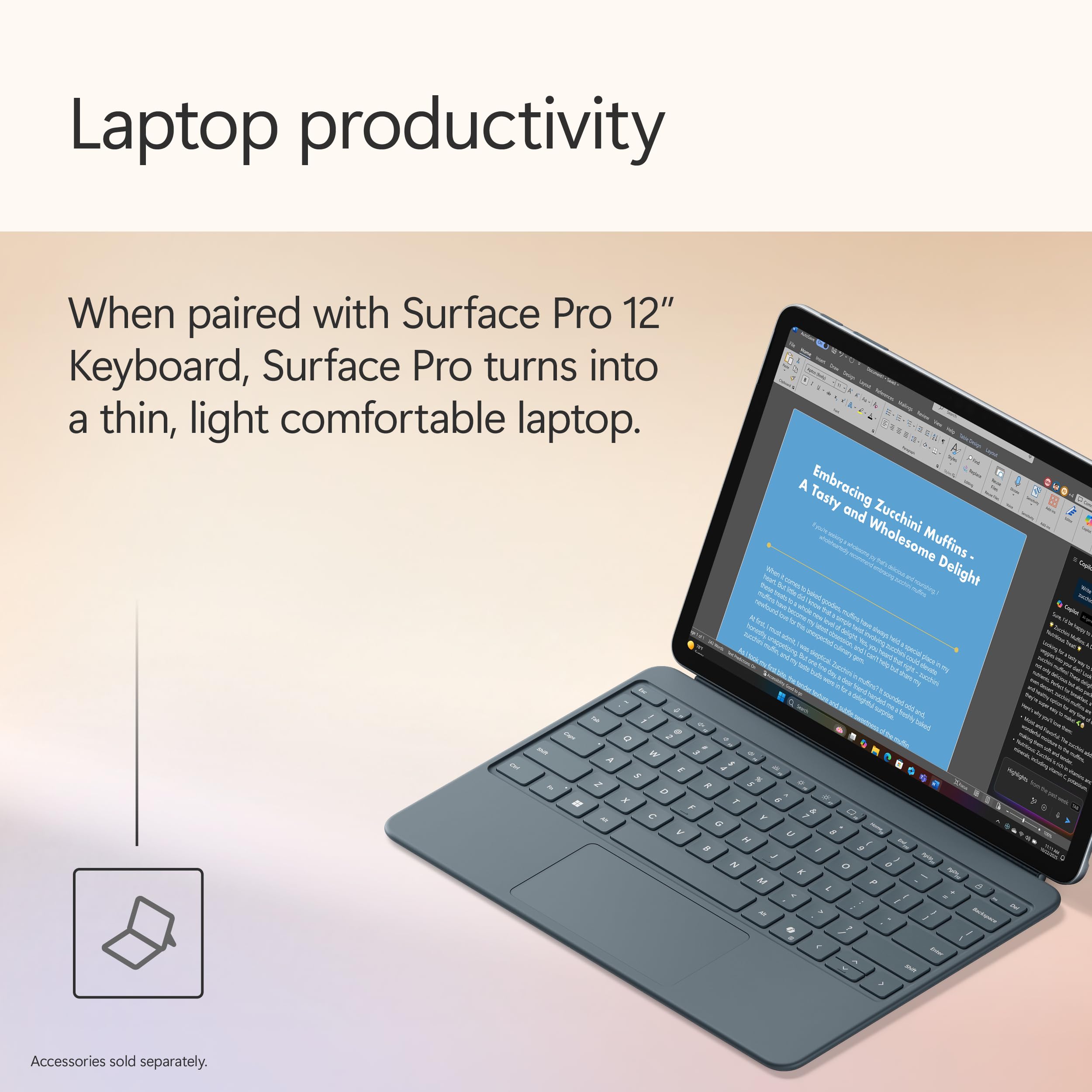 Microsoft Surface Pro 2-in-1 Laptop/Tablet (2025) with Windows 11 Copilot+ and Snapdragon X Plus thumbnail 2
