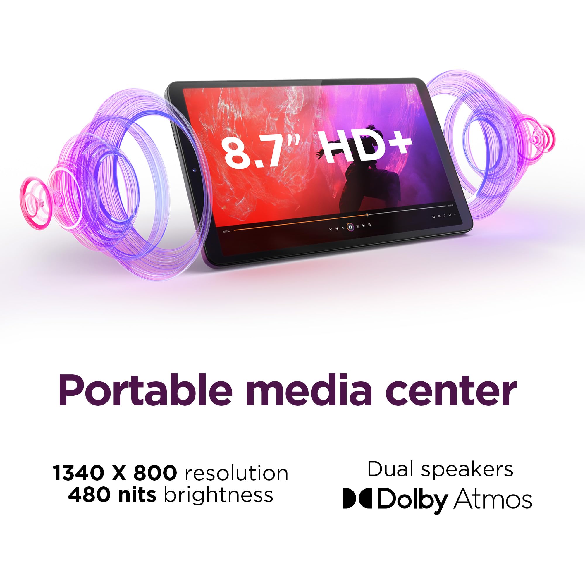 Lenovo Tab One Lightweight Tablet with 8.7" HD Display and Long Battery Life thumbnail 2