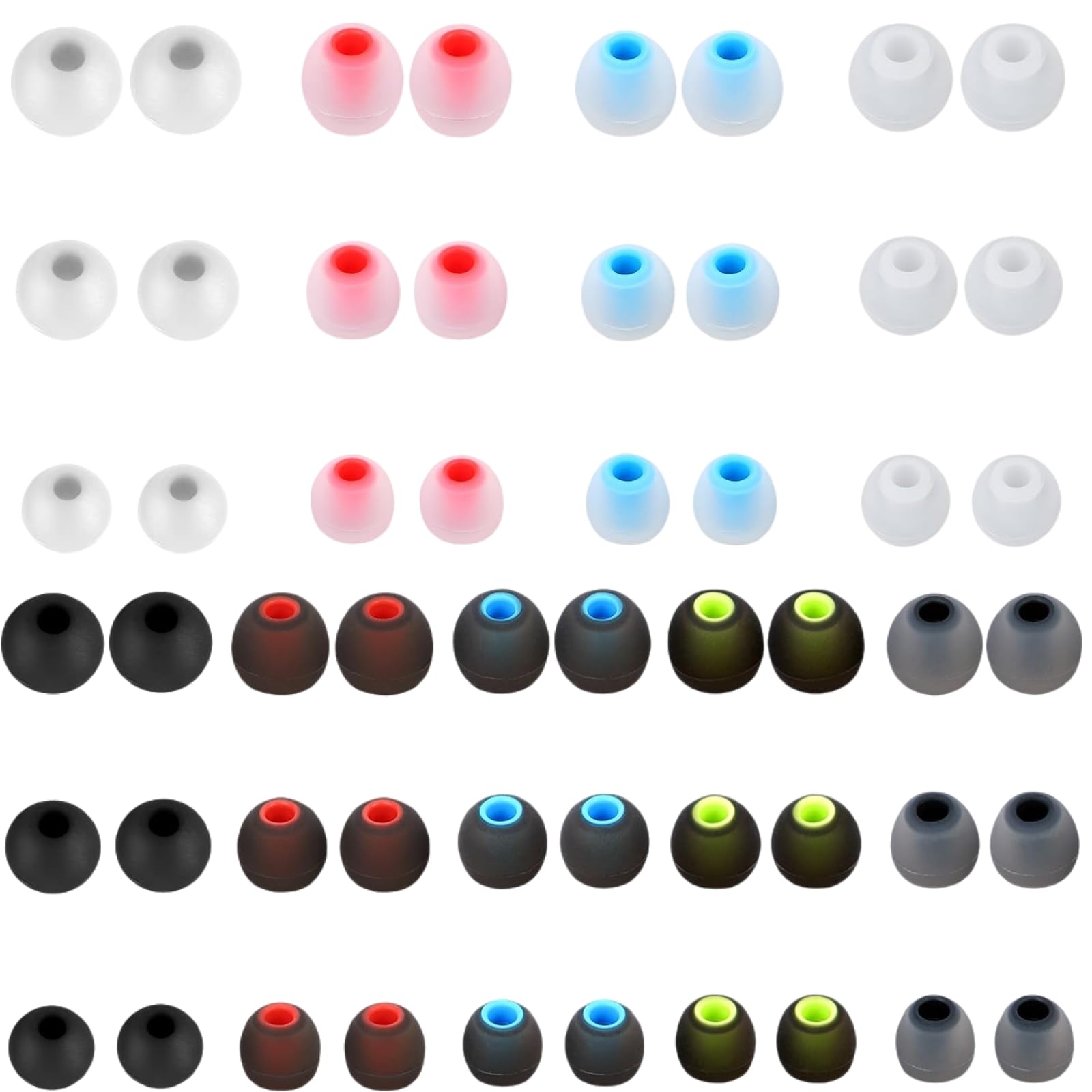 54Pcs Silicone Earbud Replacement Tips with Multi-Size and Color Options thumbnail 3