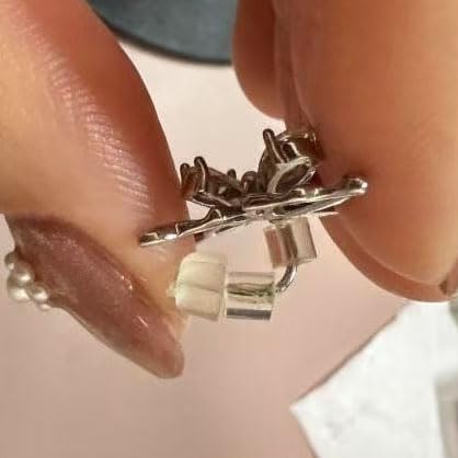 Bow Rhinestone Clip-On Earbud Decoration - Butterfly Tassel Style thumbnail 4