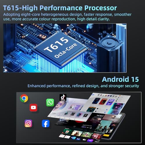 Hasskya 10.1-Inch Android 15 Tablet with Keyboard, Stylus, and Mouse - 24GB RAM, 128GB Storage, Octa-Core Processor thumbnail 3