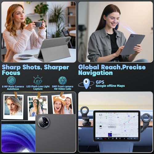 Hasskya 10.1-Inch Android 15 Tablet with Keyboard, Stylus, and Mouse - 24GB RAM, 128GB Storage, Octa-Core Processor thumbnail 4