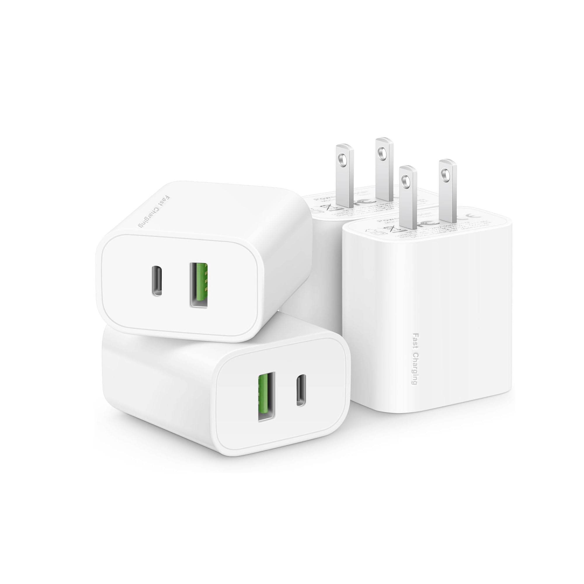 4 Pack 20W USB-C & USB-A Dual Port Chargers for iPhone and More thumbnail 4
