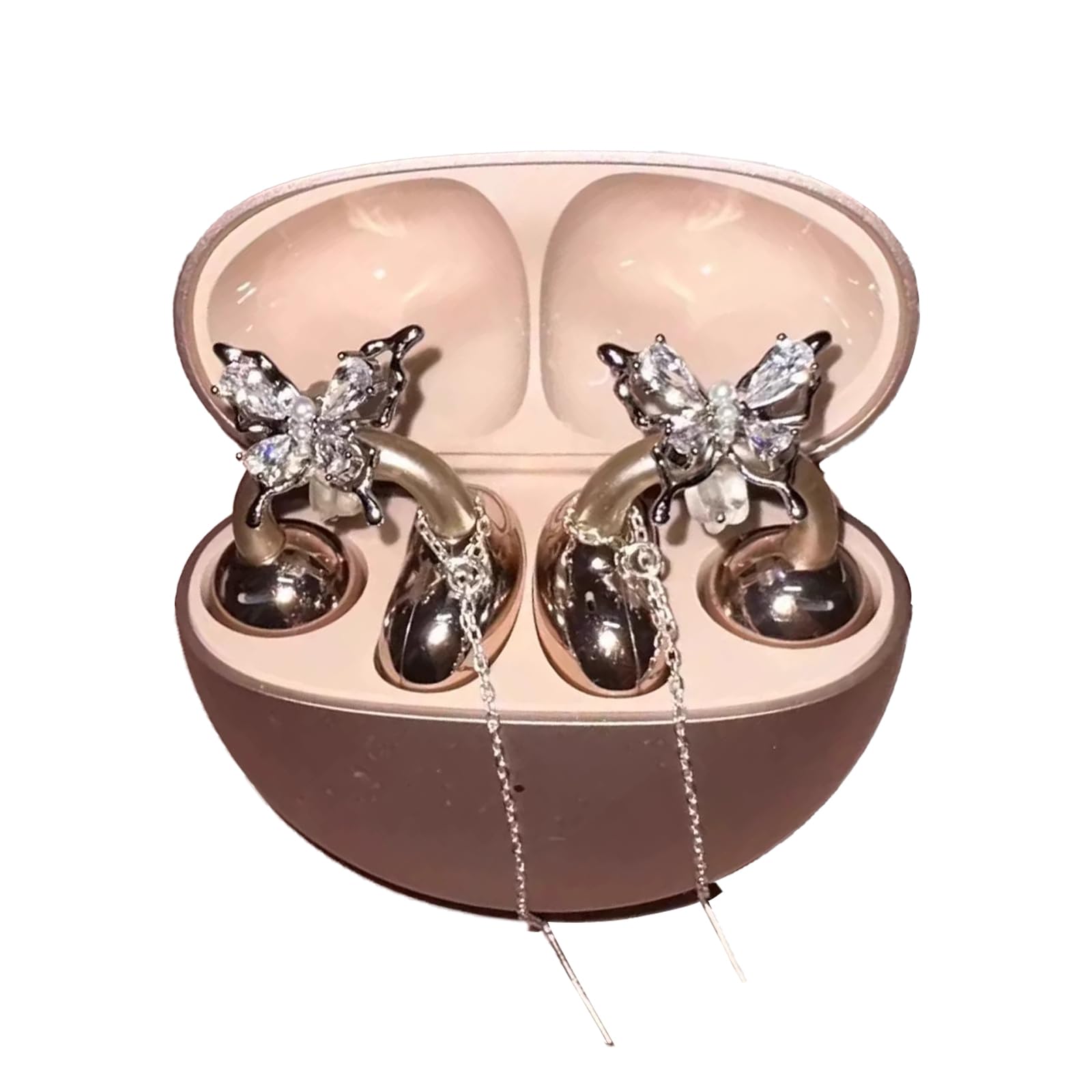 Butterfly Rhinestone Clip-On Decorations for Open-Ear Earbuds thumbnail 2