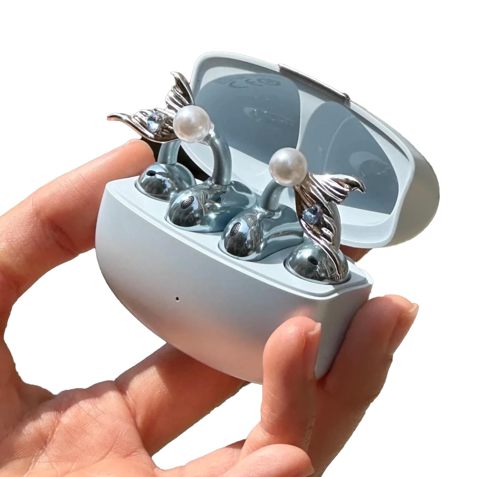 Bow Rhinestone Clip-On Accessories for Open-Ear Earbuds thumbnail 3