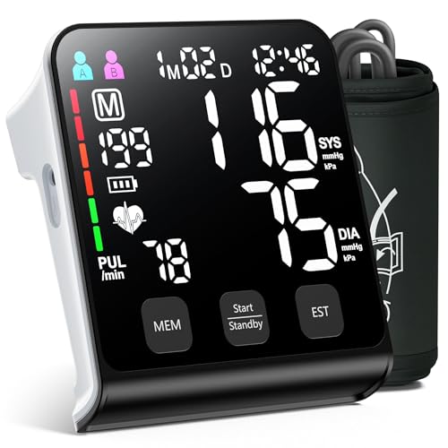 WAMELPRI FDA-Cleared Blood Pressure Monitor with Adjustable Cuff and Dual User Memory thumbnail 2