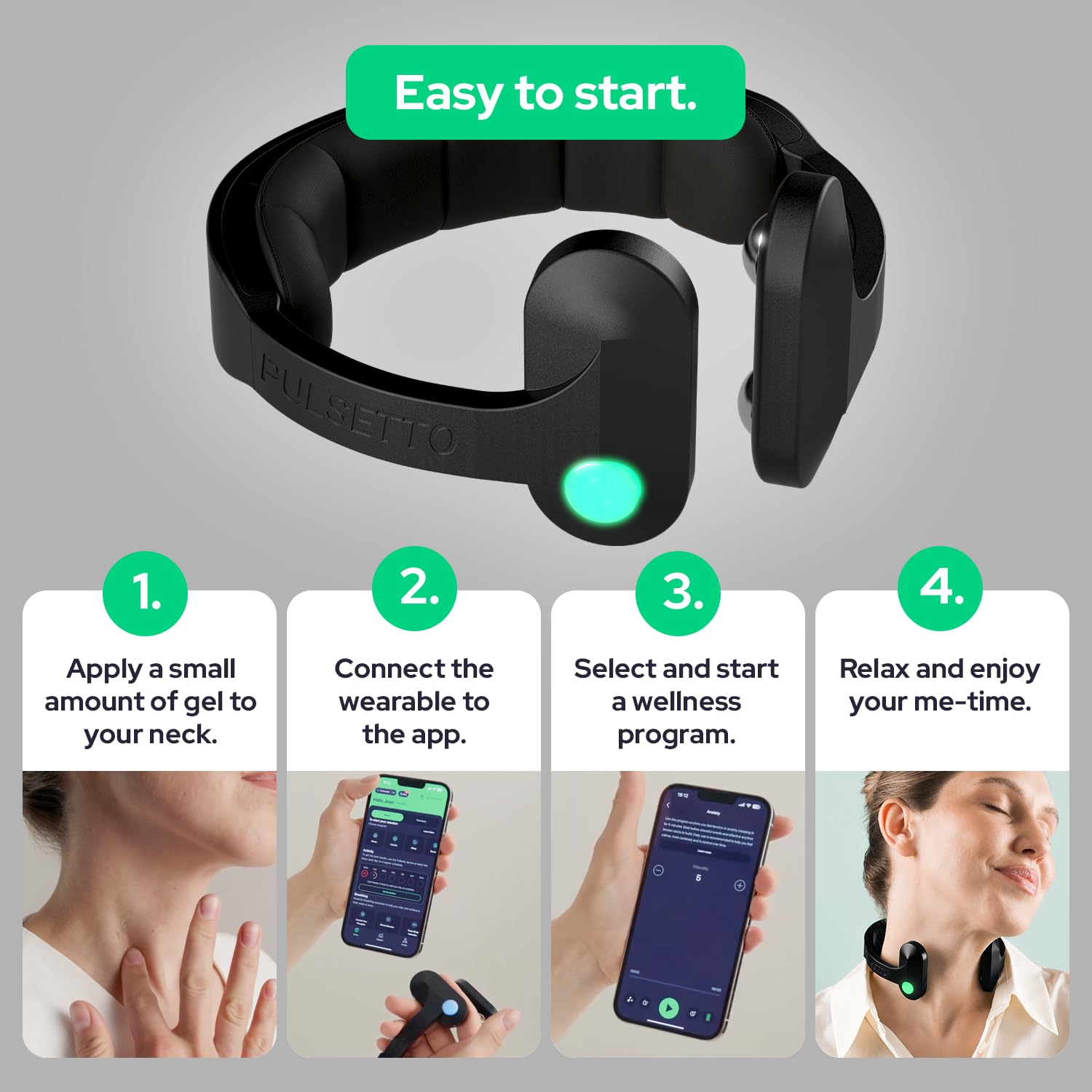 Pulsetto FIT (V2) Wellness Wearable – Relaxation and Daily Wellness Support Device thumbnail 2
