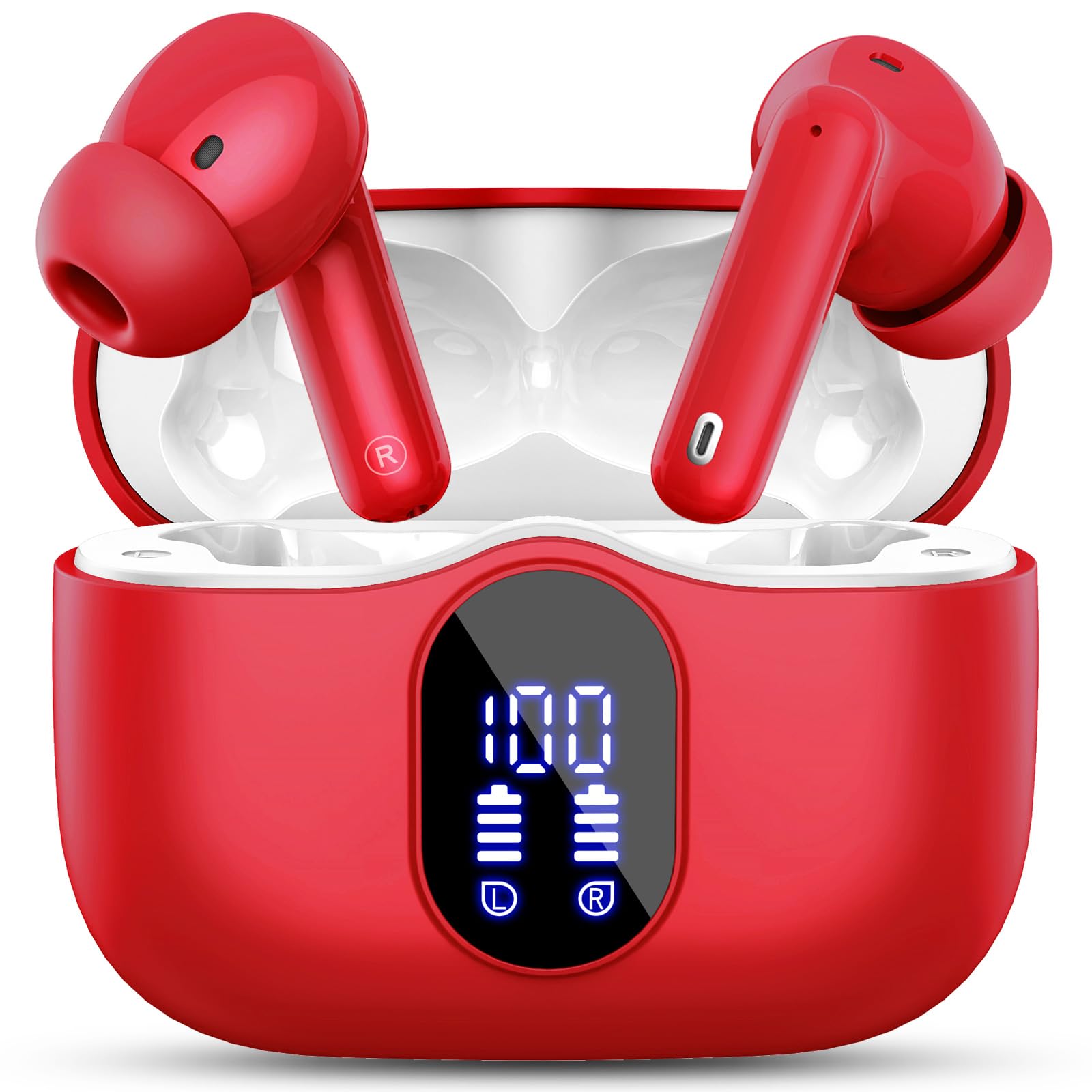 Wireless Bluetooth 5.4 Earbuds with ENC Noise Cancellation and LED Charging Display thumbnail 2
