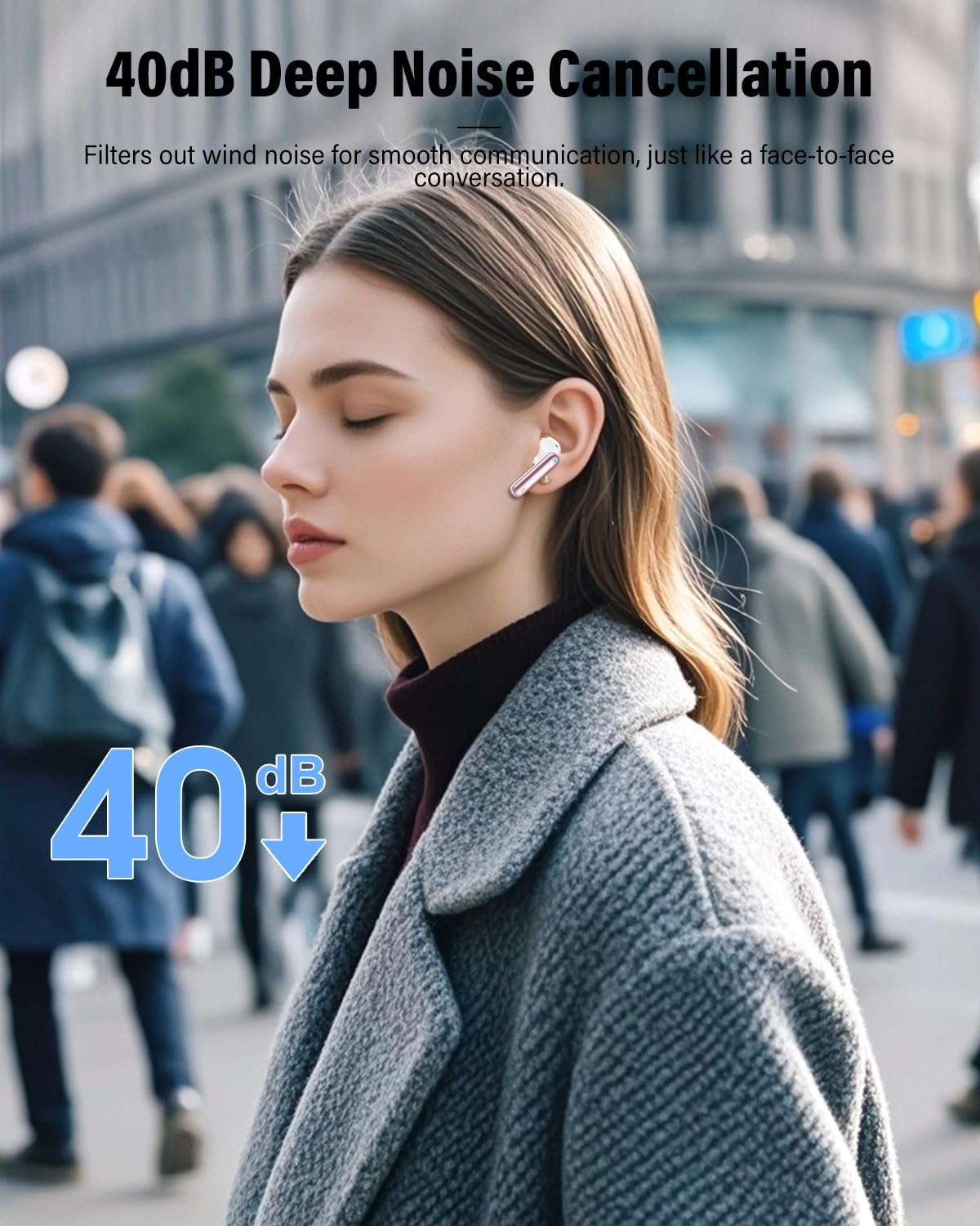 Wireless Bluetooth 5.4 Earbuds with ENC Noise Cancellation and LED Charging Display thumbnail 3