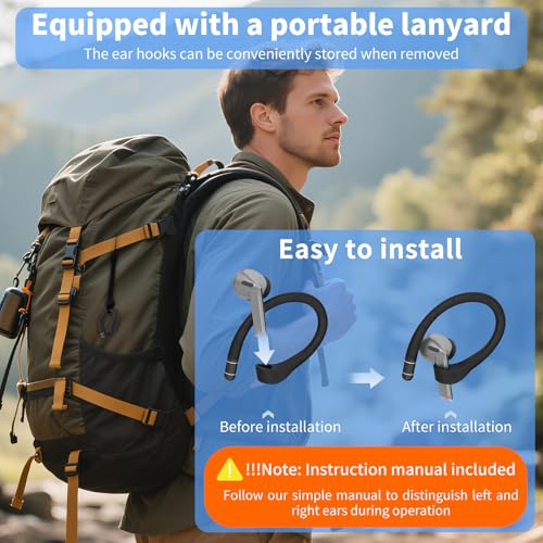 Anti-Slip Ear Hooks for Samsung Galaxy Buds 3 Pro & Galaxy Buds 3 FE (2024-2025) with Lanyard thumbnail 4