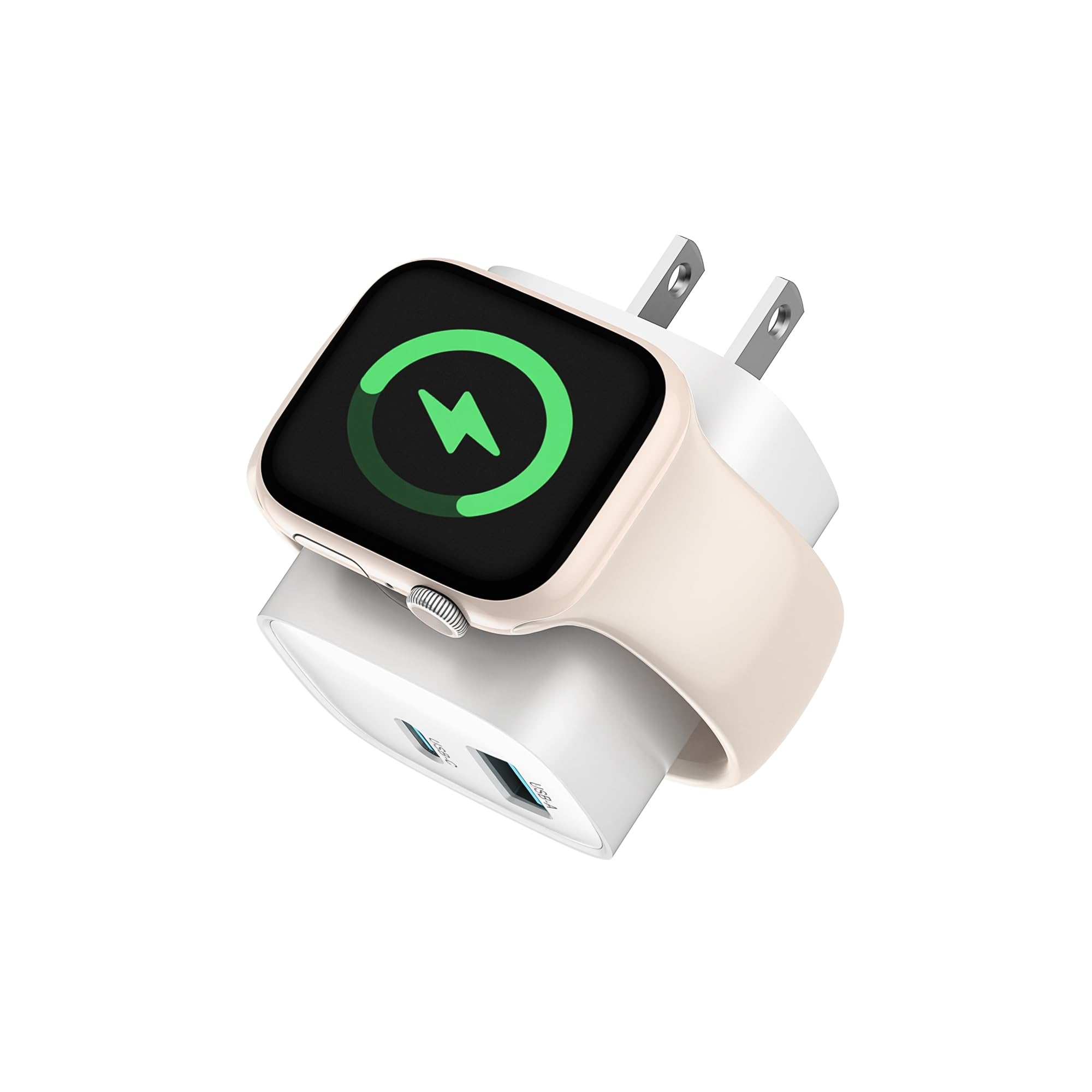 TESSAN 3-in-1 PD 20W USB C Charger Block with Built-in Wireless Apple Watch Charging thumbnail 3